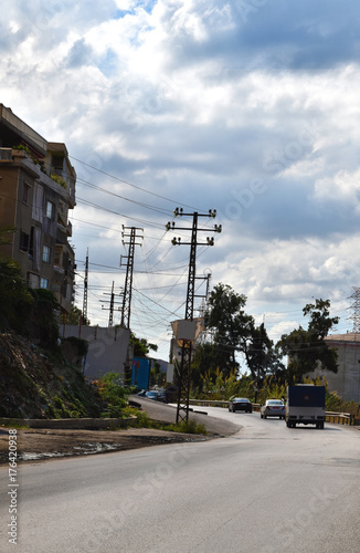 The road near the shore Kaslik Lebanon