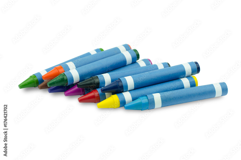 Crayon Wax Pencil Isolated on White Background Crayon Wax Pencil Isolated on White Background