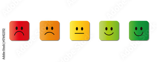bewertung smiley quadratisch