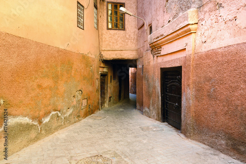 Fototapeta Naklejka Na Ścianę i Meble -  On the street in medina. Marrakesh. Morocco