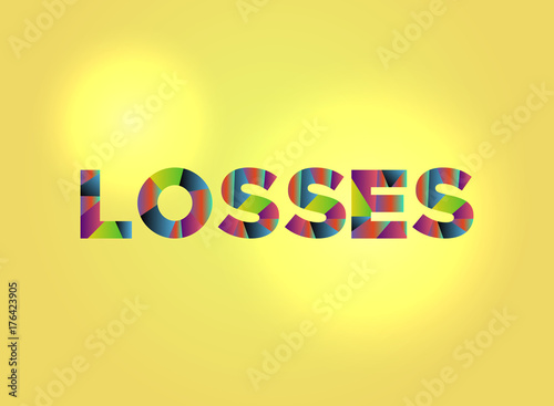 Losses Theme Word Art Illustration