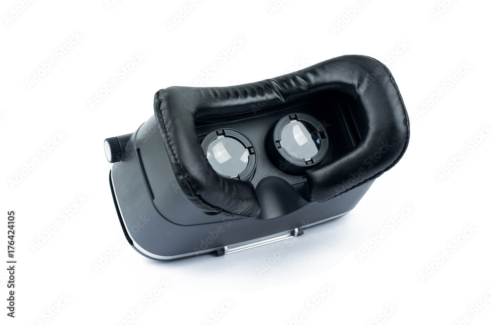 VR virtual reality glasses isolated on white background. VR virtual reality glasses isolated on white background.