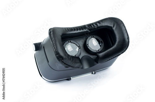 VR virtual reality glasses isolated on white background.