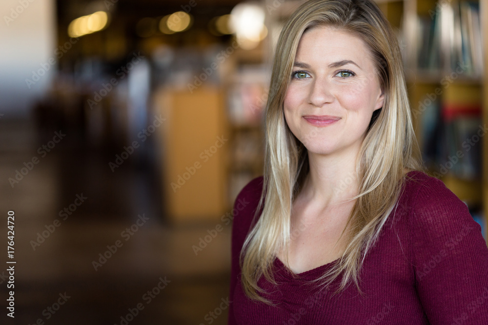 Fun natural headshot portrait of a young female college student positive joyful and enthusiastic Fun natural headshot portrait of a young female college student positive joyful and enthusiastic