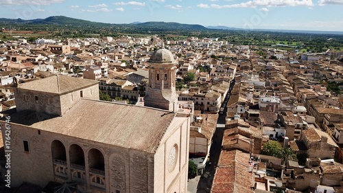 Photography Aerial View Llucmajor Iglesia San Miguel Mallorca Spain