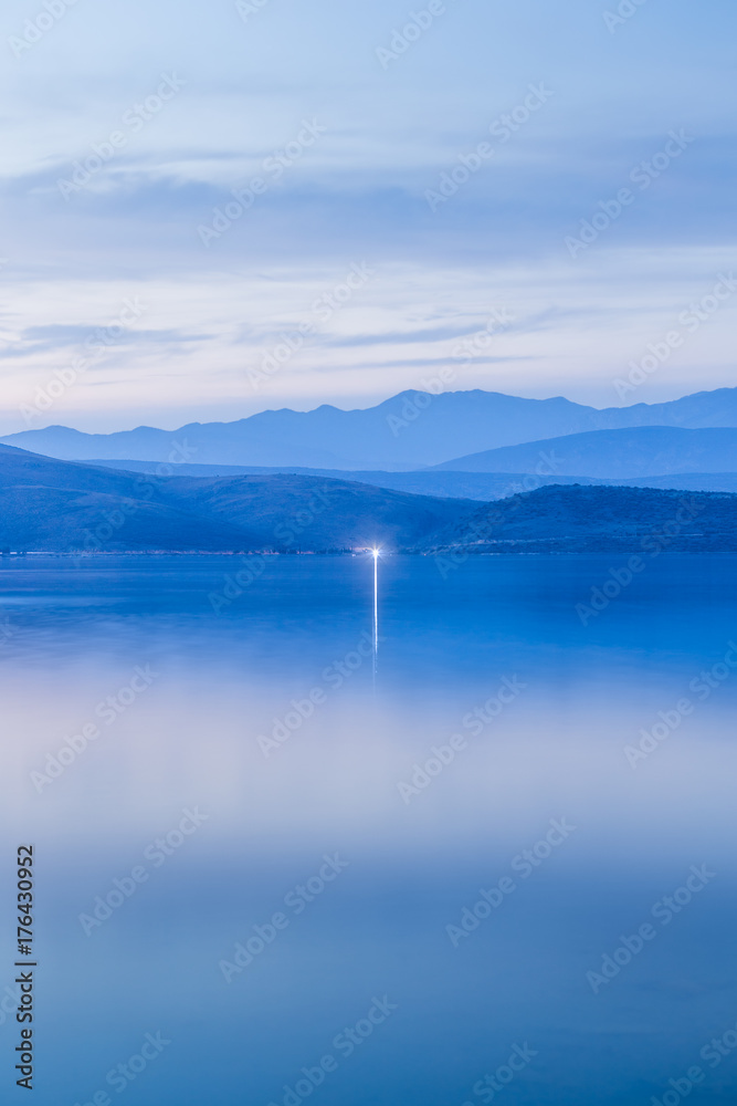 Blue Hour Seascape at Galaxidi - Vertical Blue Hour Seascape at Galaxidi - Vertical