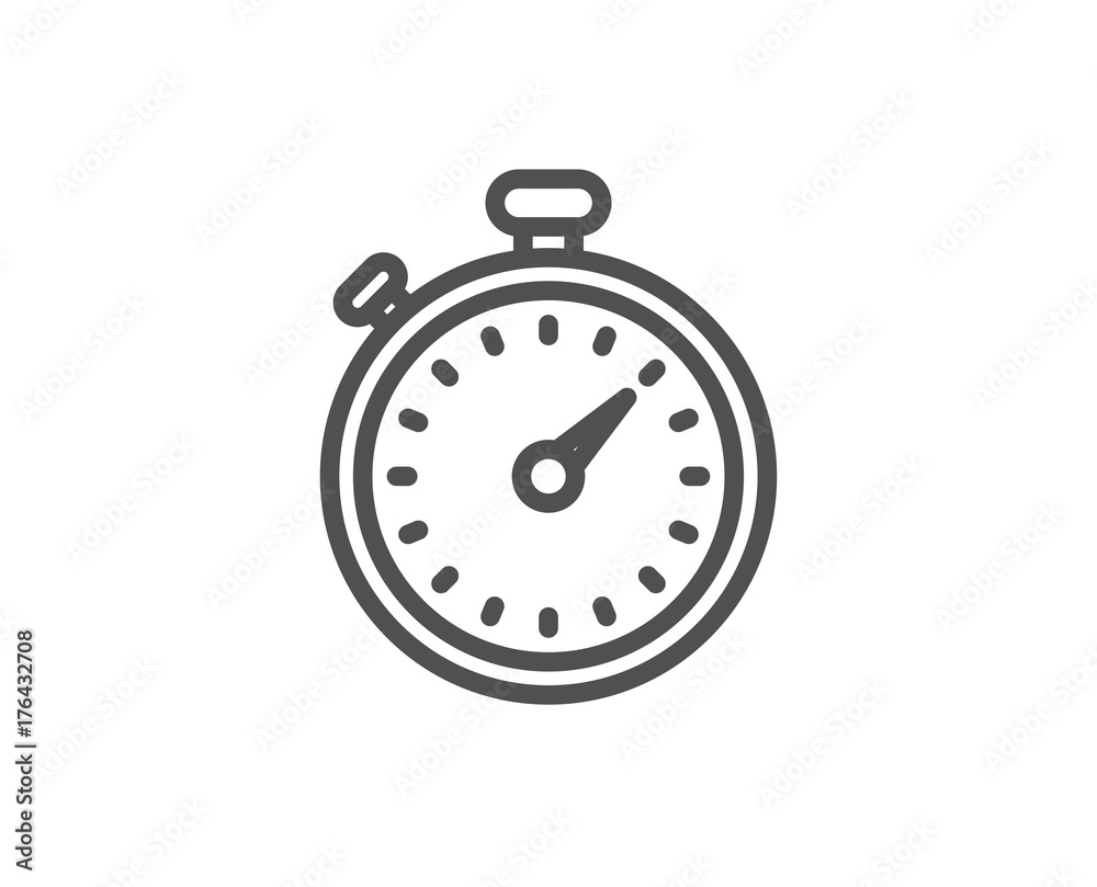 Timer line icon. Stopwatch sign. Timer line icon. Stopwatch sign.