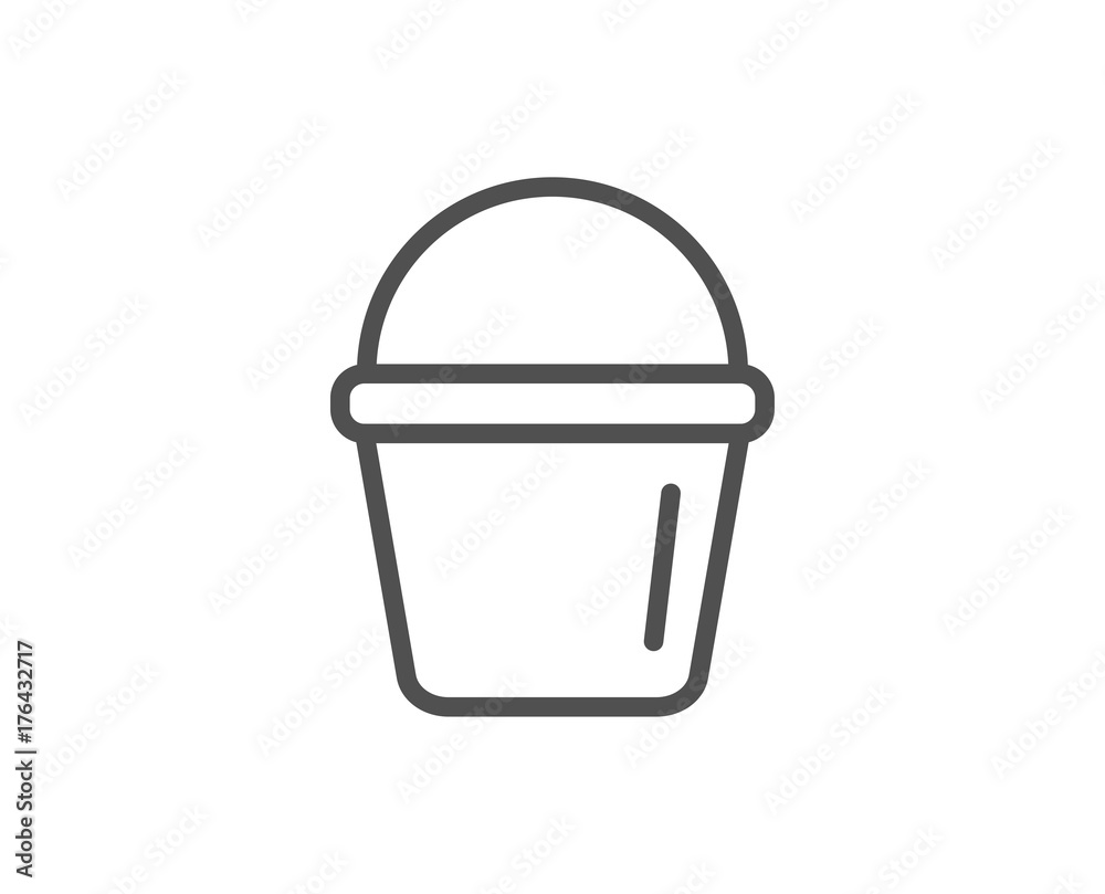 Cleaning bucket line icon. Washing equipment. Cleaning bucket line icon. Washing equipment.