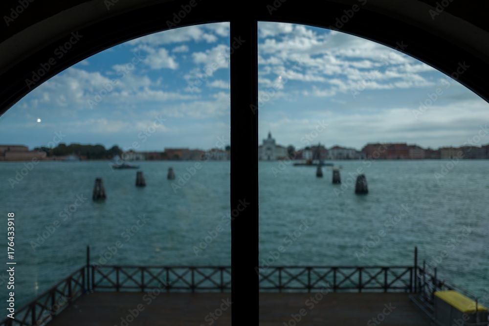 View through a window in Venice