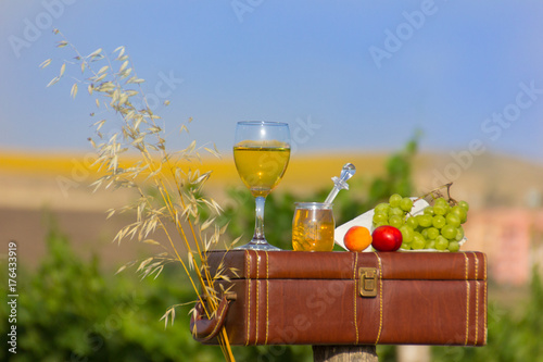 Still life with wine from the 