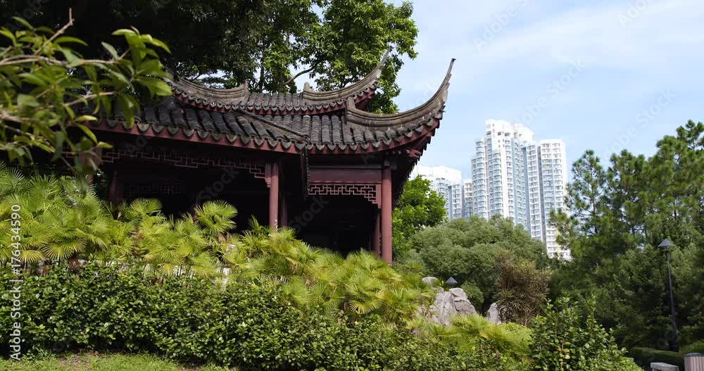 Kowloon city, Hong Kong 06 October 2017:- Chinese pavilion Kowloon city, Hong Kong 06 October 2017:- Chinese pavilion