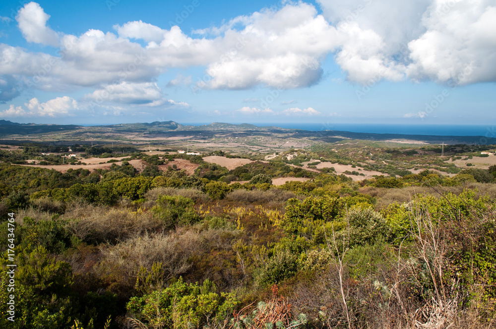 A typical inland landscape on the island of Sardinia