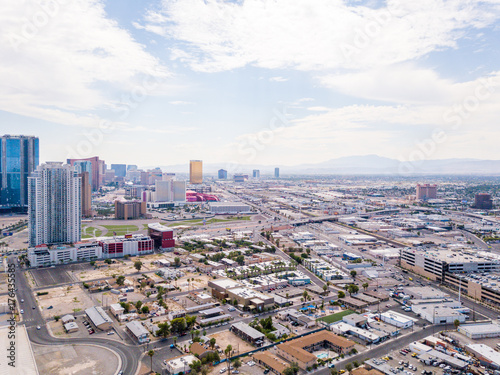 Aerial view of Las Vegas strip in Nevada, USA. - March 13, 2017: