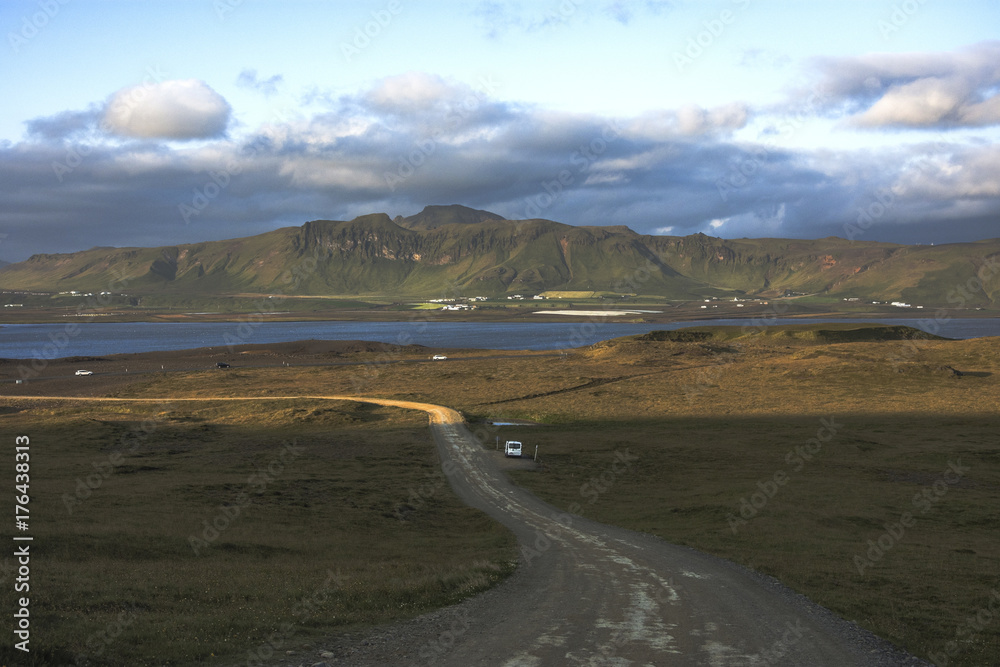 The Icelandic coast west of Dyrholaey