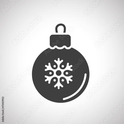 Christmas baubles icon