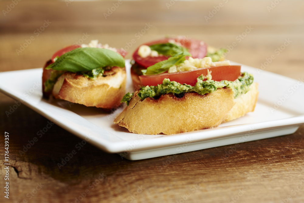Bruschetta with turnip green pesto Bruschetta with turnip green pesto