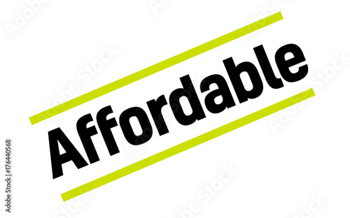 AFFORDABLE sticker. Authentic design graphic stamp. Original series