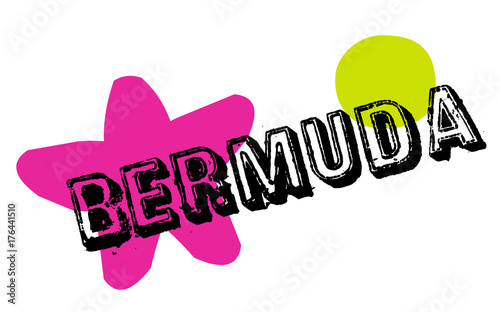 BERMUDA sticker. Authentic design graphic stamp. Original series