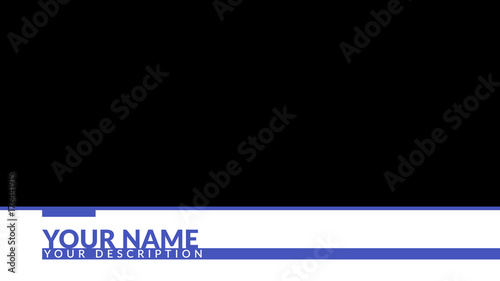 Blue and White Blocky Lower Third