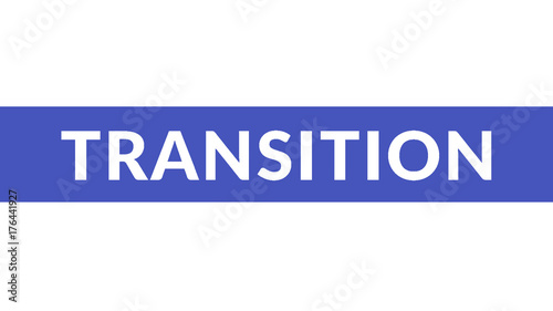 Blue and White Blocky Text Transition