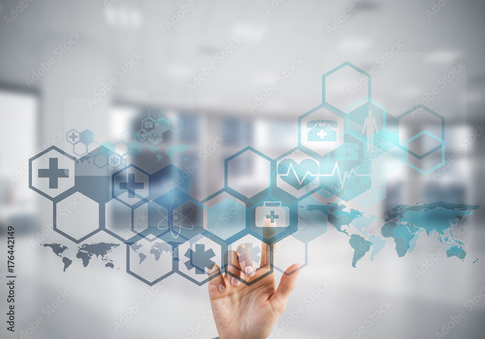 Innovative technologies for science and medicine in use by femal Innovative technologies for science and medicine in use by femal