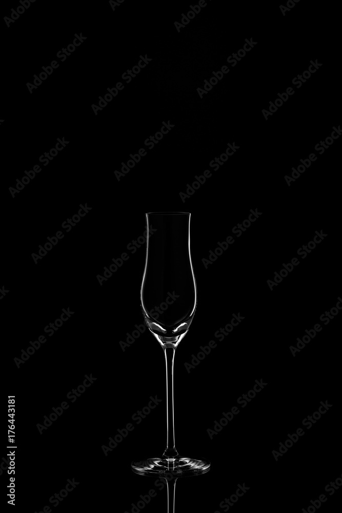 Liqueur glass  on the dark background