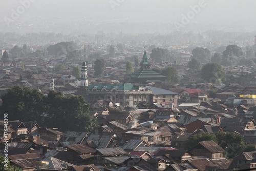 Srinagar cityscape, Kashmir, India