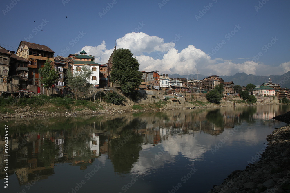 Jhelum river in Srinagar, Kashmir