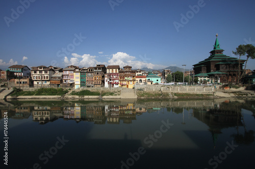 Bank of Jhelum river in Srinagar, Kashmir