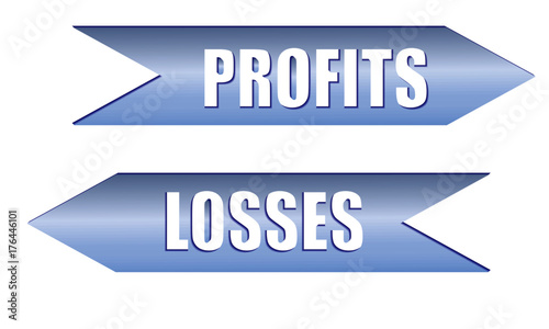 A pair of arrows indicating Profits and losses