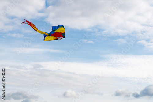 Flying kite in the air