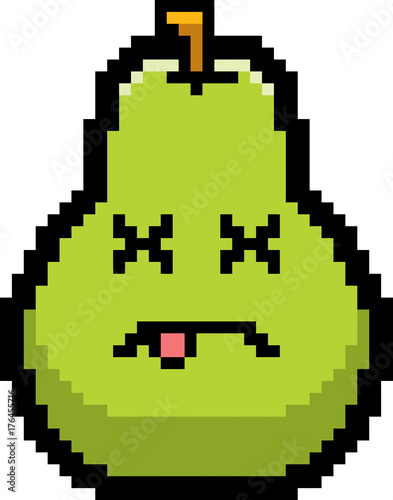 Dead 8-Bit Cartoon Pear