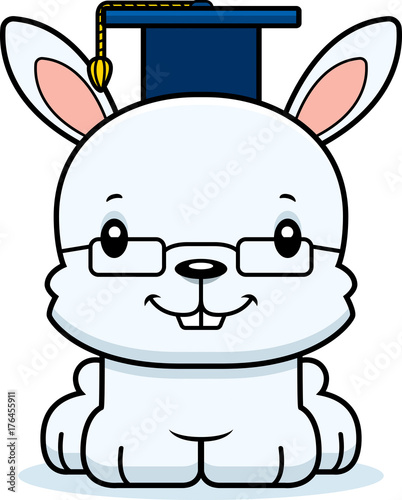 Cartoon Smiling Teacher Bunny