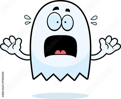 Scared Cartoon Ghost