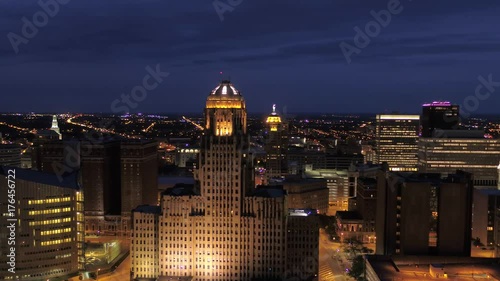 Aerial New York Buffalo July 2017 Night 4K Inspire 2