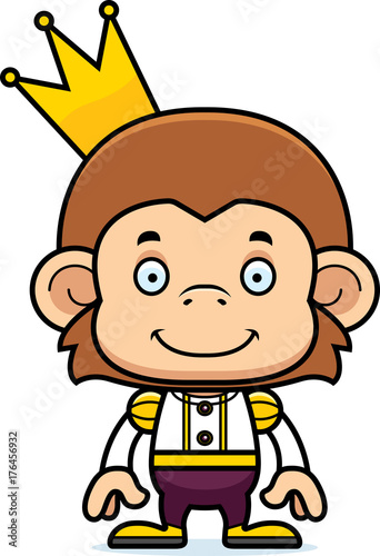 Cartoon Smiling Prince Monkey