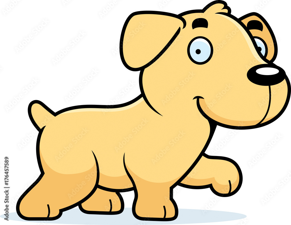 Cartoon Labrador Walking