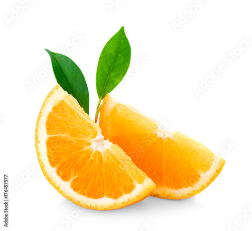 Orange slice isolated on white