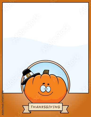 Cartoon Thanksgiving Pumpkin Graphic