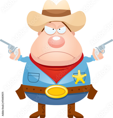 Angry Cartoon Sheriff
