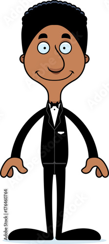 Cartoon Smiling Groom Man