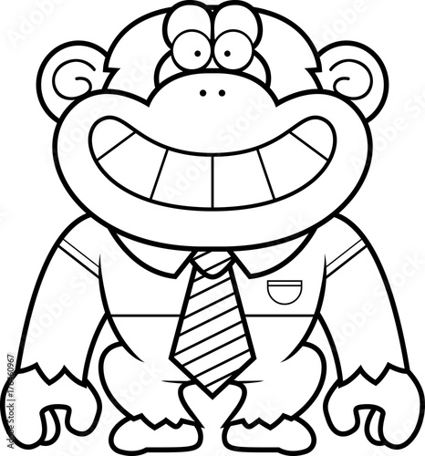 Cartoon Chimpanzee Tie