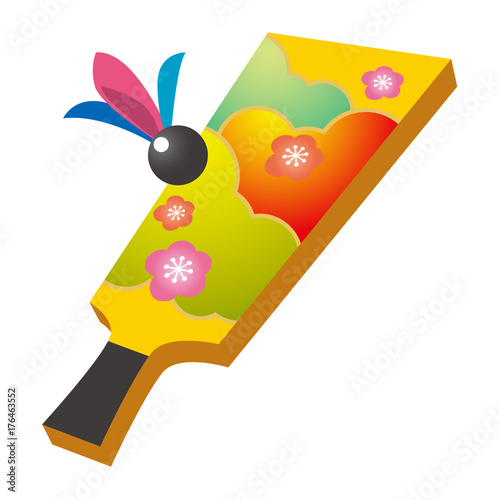 お正月小物 羽子板 羽根 Stock Vector Adobe Stock
