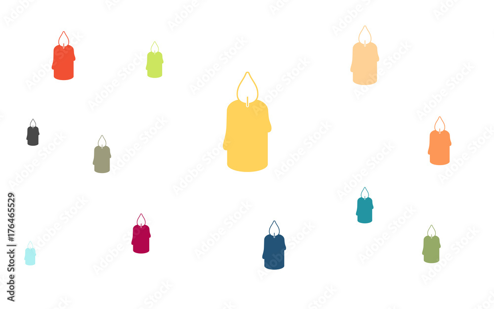 Fototapeta premium Viele bunte Kerzen