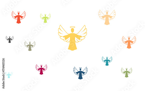 Viele bunte Engel