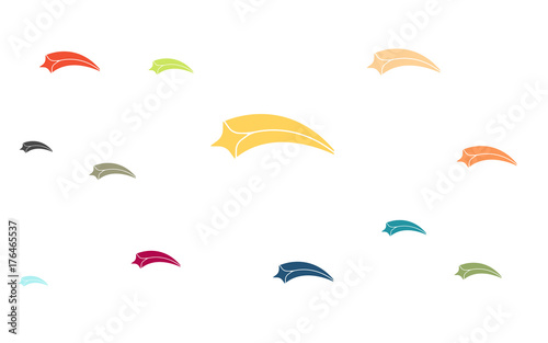 Viele bunte Weinachtssterne