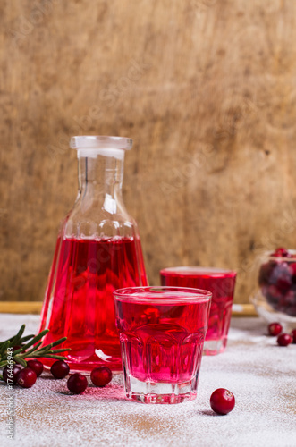 Transparent red drink