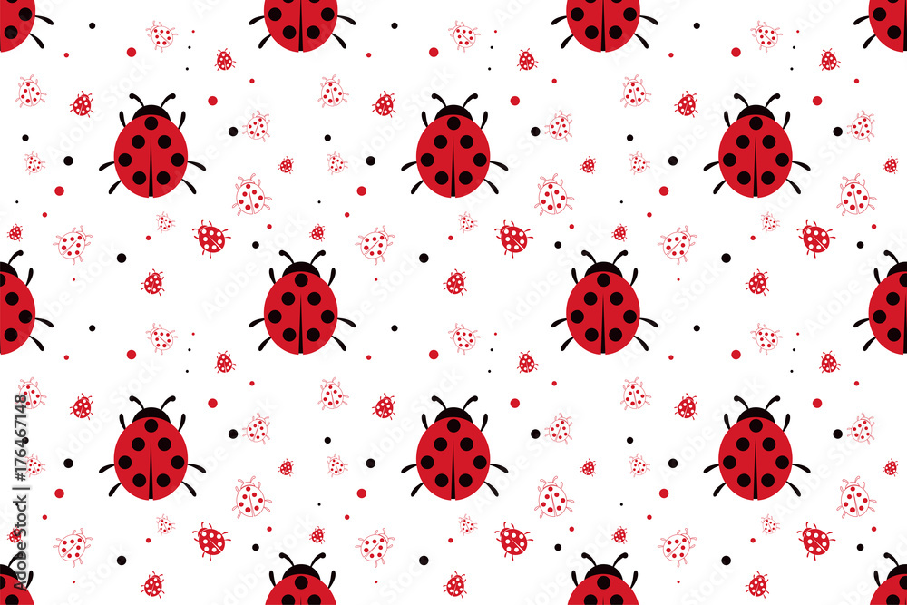 Naklejka premium Wzór z streszczenie biedronki