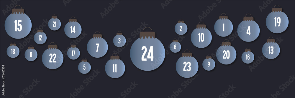 Fotografie Adventskalender - Panorama - blau