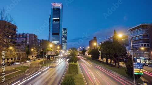 Evening to night timelapse on a boulevard